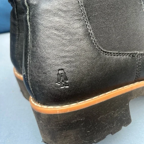 Hush Puppies Black Leather Waterproof Chelsea Boots - Picture 7 of 8
